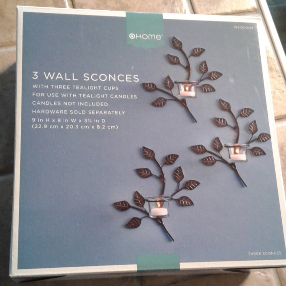 Set of 3 wall sconces